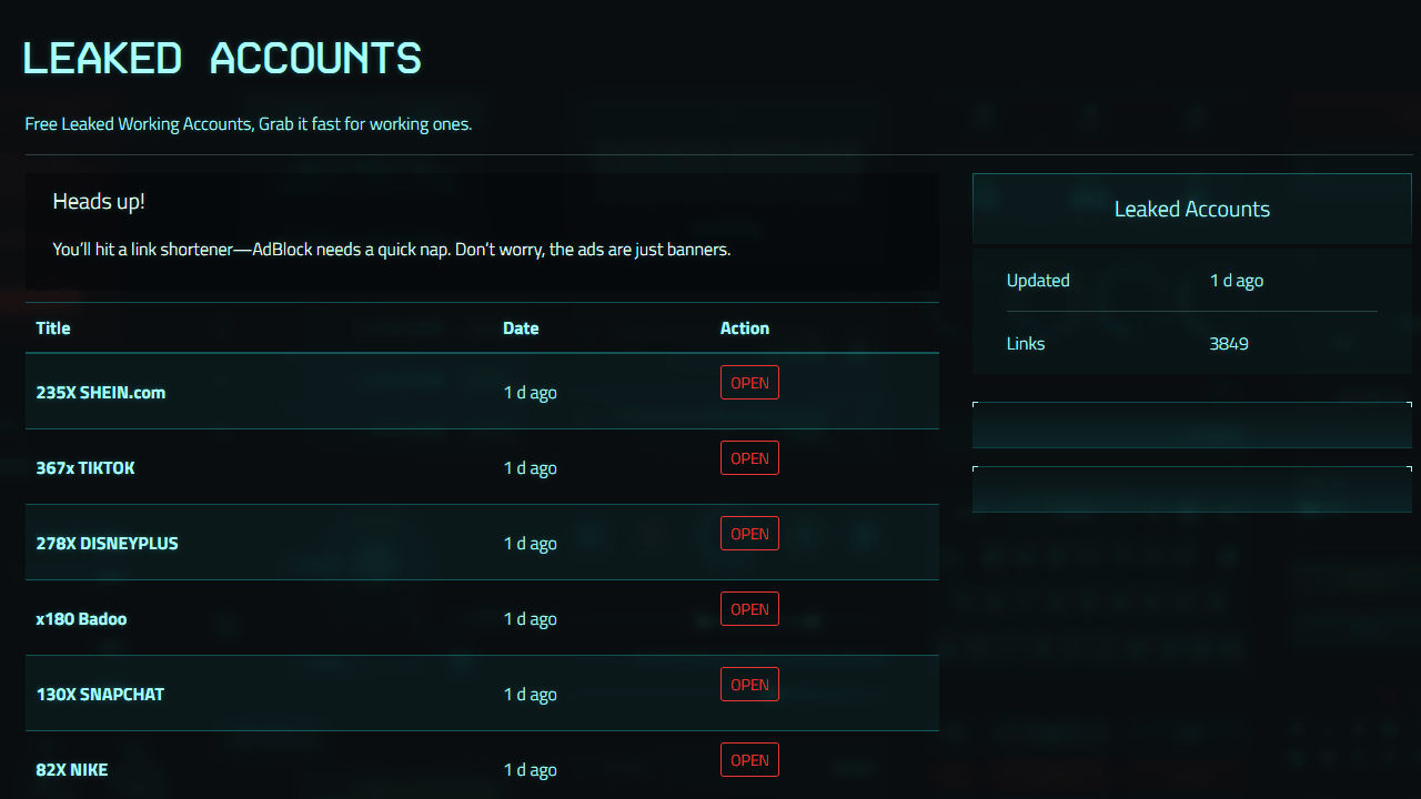 leaked accounts tutorial